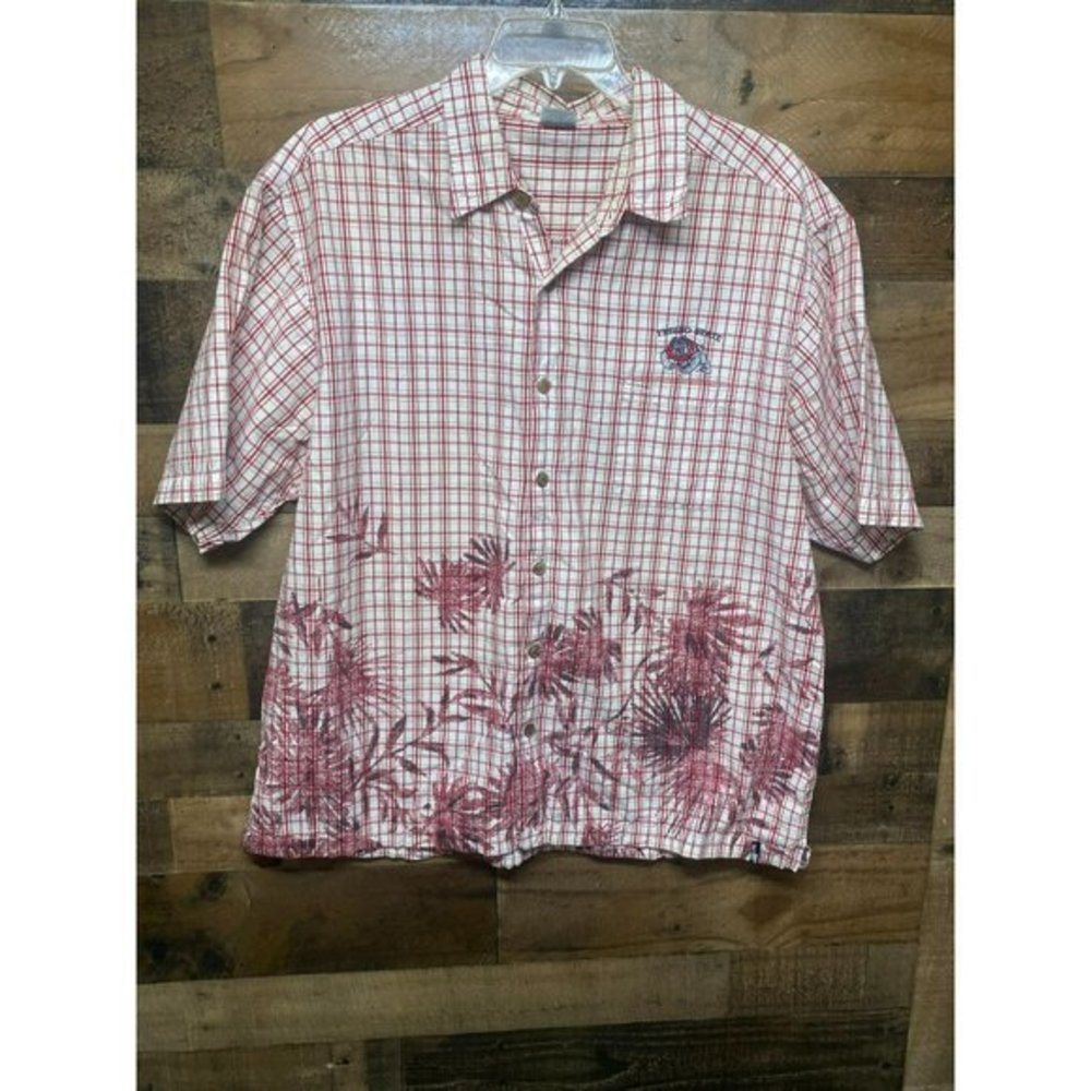 Antigua Sport Men's Fresno‎ State Short Sleeve Button Up Size X-Large
